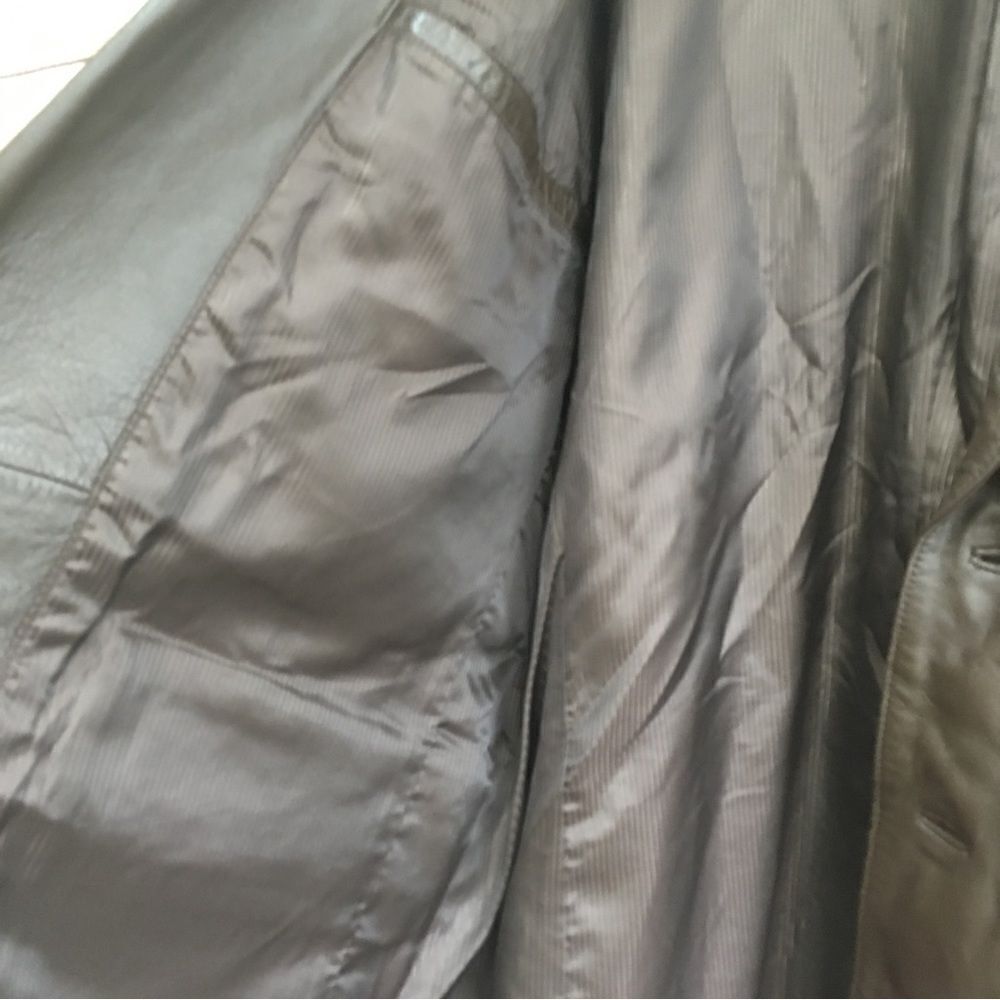 ROUNDTREE AND YORKE BLAZER IN BROWN LEATHER - Picture 5 of 9